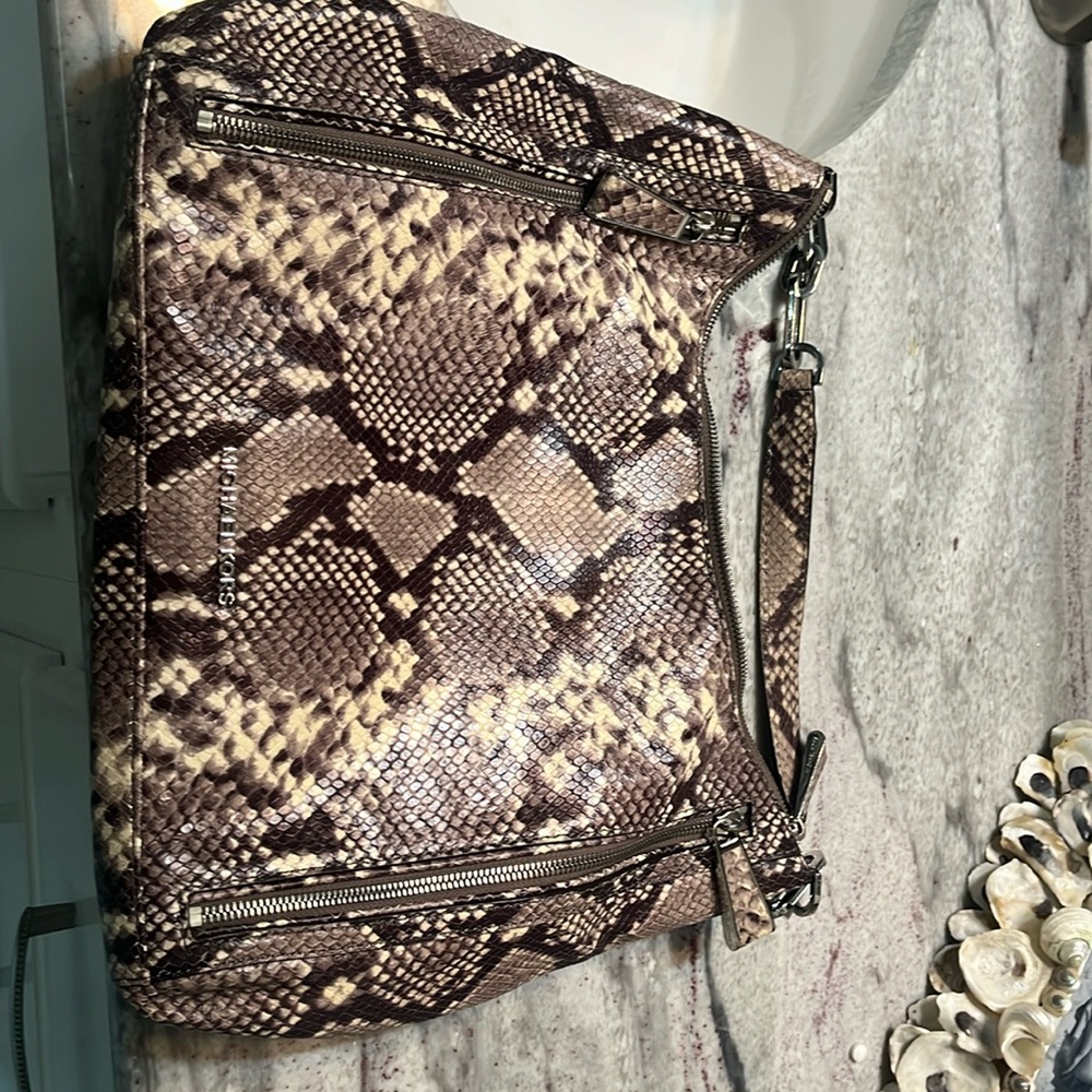 Michael Kors snakeskin purse in excellent condition